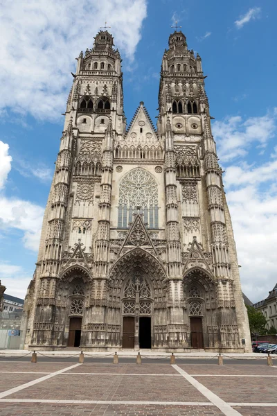 Gotická katedrála svatého gatien v tours, údolí Loiry Francie — Stock fotografie