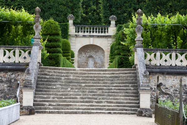 Jardins e Chateau de Villandry em Loire Valley, na França — Fotografia de Stock