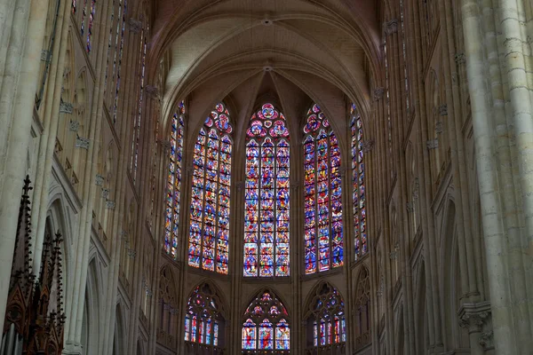 Catedral gótica de Saint Gatien en Tours, Valle del Loira, Francia —  Fotos de Stock