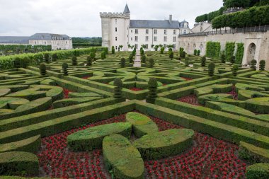 сади і chateau de Вілландрі в Долина Луари у Франції