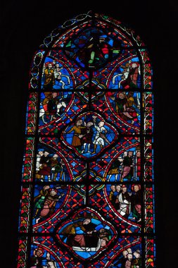vitray pencereler saint gatien Katedrali Tours, Fransa.