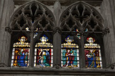 vitray pencereler saint gatien Katedrali Tours, Fransa.