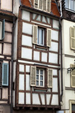yarı ahşap evleri, colmar, alsace, Fransa