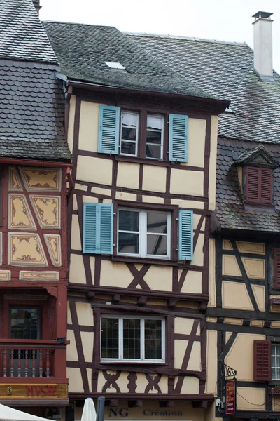 Половина деревянных домов Кольмара, Эльзас, Франция — стоковое фото