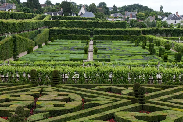 Gardens and Chateau de Villandry in Loire Valley in France — Stock Photo, Image