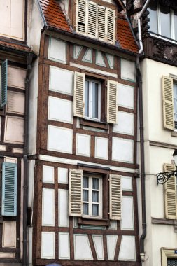 yarı ahşap evleri, colmar, alsace, Fransa