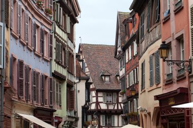 yarı ahşap evleri, colmar, alsace, Fransa
