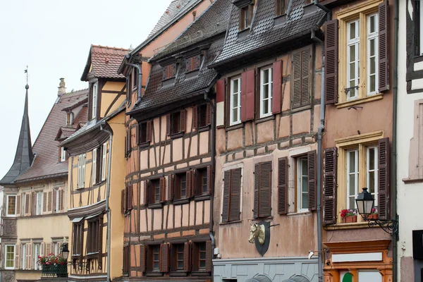 Tomme hus i Colmar, Alsace, Frankrike – stockfoto