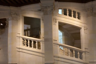 Chambord kale, leonardo da vinci tarafından Fransa çift sarmal merdiven
