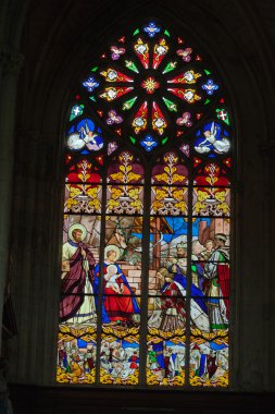 vitray pencereler saint gatien Katedrali Tours, Fransa.