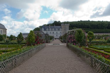 сади і chateau de Вілландрі в Долина Луари у Франції