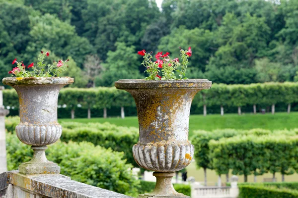 Splendidi giardini decorativi nei castelli in Francia — Foto Stock