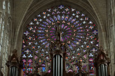 vitray pencereler saint gatien Katedrali Tours, Fransa.