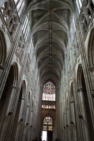 Gotycka katedra saint-gatien w wycieczki, Dolina Loary, Francja — Zdjęcie stockowe