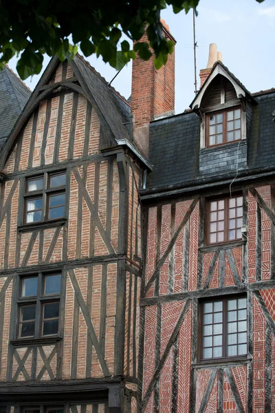 Hrázděný dům v tours, údolí Loiry, Francie — Stock fotografie