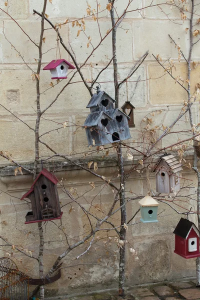 Handmade the wooden house for birds — Stock Photo, Image