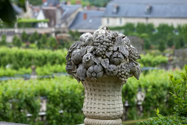 Jardins et Château de Villandry dans la vallée de la Loire en France — Photo