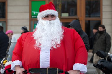 çok şişman Noel Baba sokak şehir