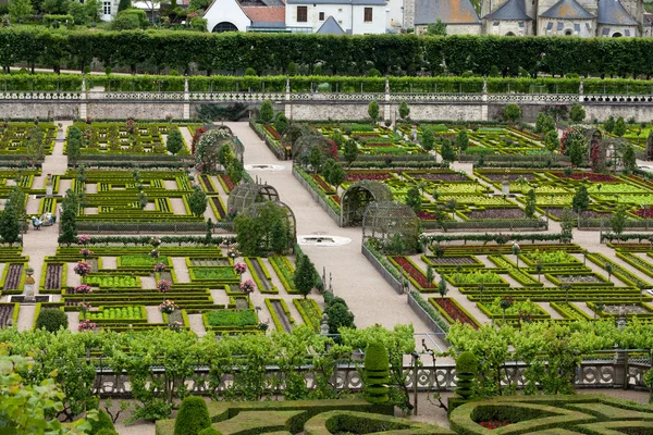 Gardens and Chateau de Villandry in the Loire Valley in France — стоковое фото