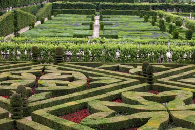 сади і chateau de Вілландрі в Долина Луари у Франції