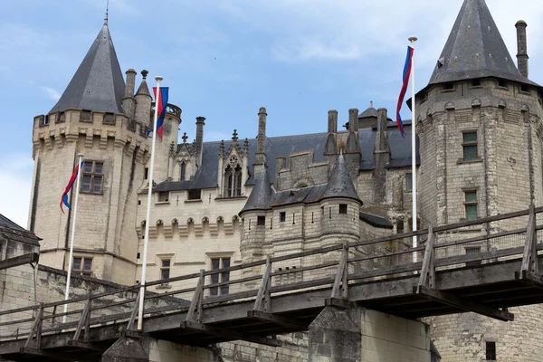 Kasteel van saumur in Loirevallei, Frankrijk — Stockfoto