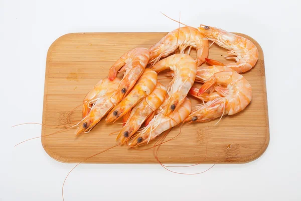 Fresh shrimp isolated on a white background — Stock Photo, Image