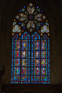 vitray pencereler saint gatien Katedrali Tours, Fransa.