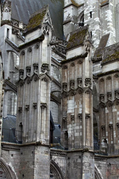 Tours-loire valley saint gatien Katedrali yan duvarına Fransa — Stok fotoğraf