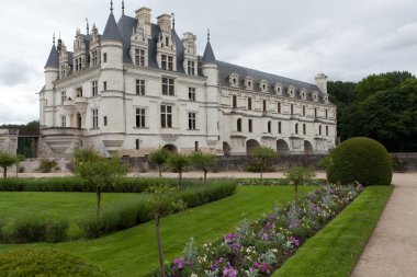 chenonceau Castle. Kalenin bayanlar 1513 yılında inşa edilmiş ve en çok ziyaret edilen biri olarak bilinen loire Valley.