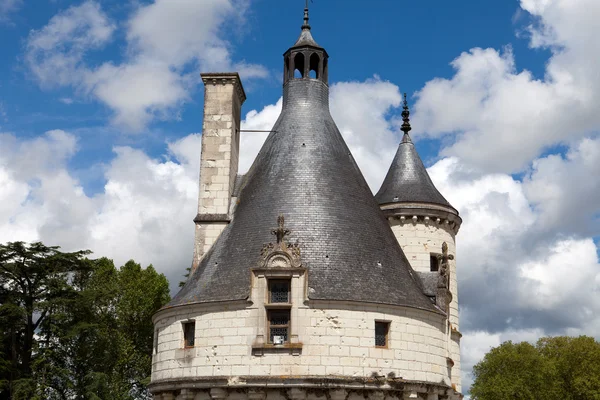 Slott chenonceau. känd som damerna slott byggdes 1513 och är en av de mest besökta i loire-dalen. — Stockfoto