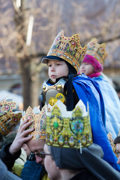 Biblical Magi Three Wise Men parade