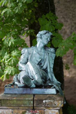 montresor kalenin bahçesinde yaralı Polonyalı asker Anıtı. Loire Vadisi