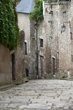 blois eski şehrin pitoresk sokak. Loire valley, Fransa
