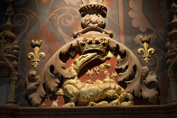 Саламандра, герб Франсуа I. Замок Блуа. Луара против Франции — стоковое фото