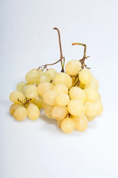 Sweet and ripe white grapes isolated on white — Stock Photo, Image