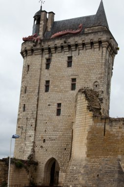 Castle of Chinon , Loire Valley. clipart