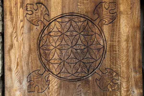 Wooden Flower of Life. — Stock Photo, Image