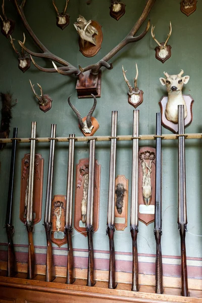 Замок Монтрезор, коллекция старого охотничьего оружия. Loire Vallej, France — стоковое фото