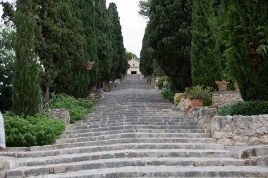 Calvary adımlar pollensa, mallorca, İspanya