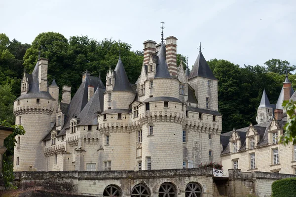 Castel Rigny-Usse néven ismert Csipkerózsika Kastély és épült a tizenegyedik században. Loire Valley, Franciaország — Stock Fotó