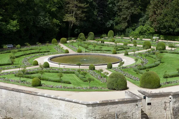 Ogród i zamku chenonceau — Zdjęcie stockowe