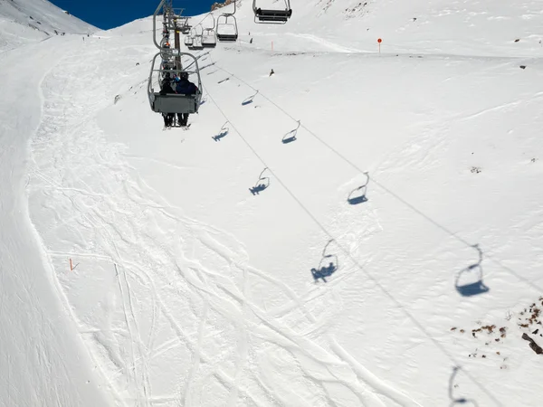 Skidområdet i Alperna — Stockfoto