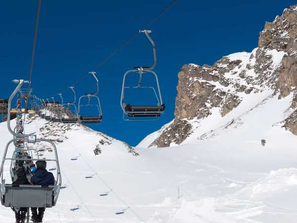 在阿尔卑斯山滑雪区域 — 图库照片