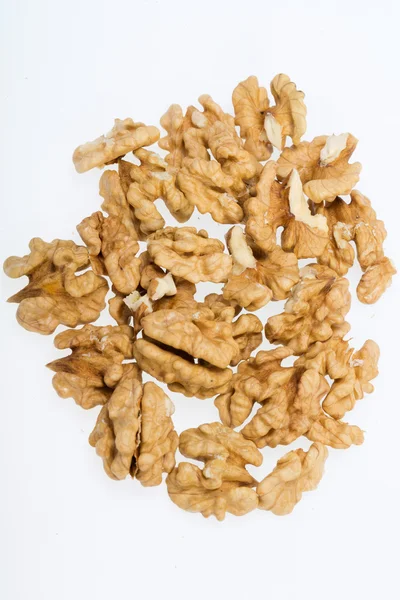 Cracked walnut isolated on the white background — Stock Photo, Image