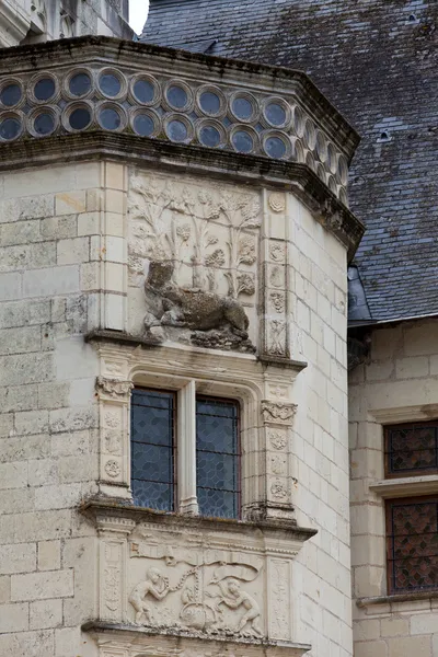 Slottet av montsoreau i Loiredalen, Frankrike — Stockfoto