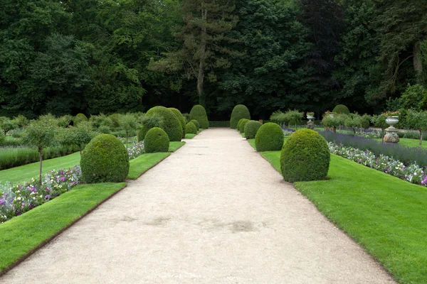 Jardines en Chateau Chenonceau — Foto de Stock