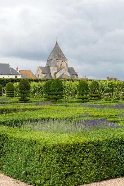 Gardens and Chateau de Villandry  in  Loire Valley in France — Stock Photo, Image