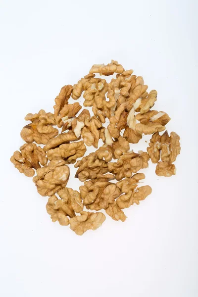 Cracked walnut isolated on the white background — Stock Photo, Image