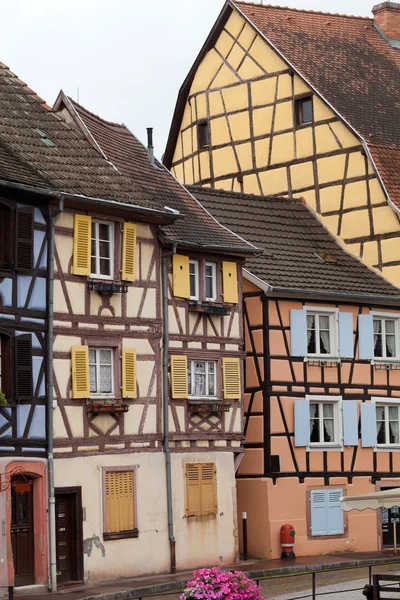 Yarı ahşap evleri, colmar, alsace, Fransa — Stok fotoğraf