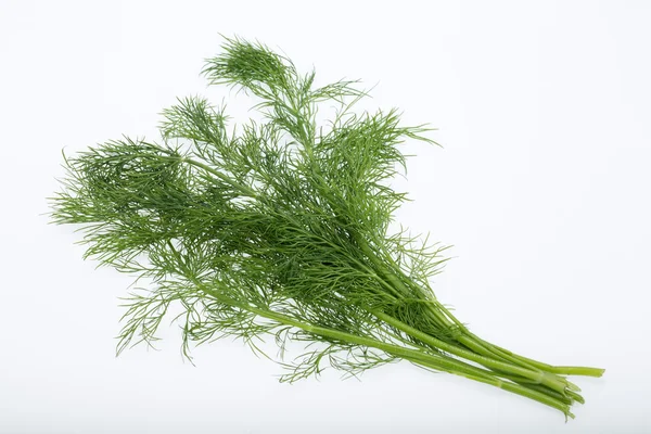 Grüner Dill isoliert auf weißem Hintergrund. — Stockfoto